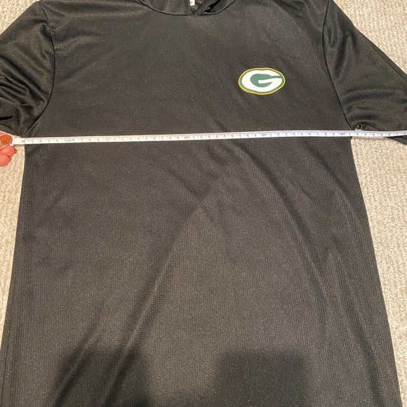 Black Green Bay Packer Waffle Hoodie - Picture 4 of 5